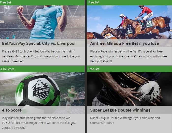 المكافآت والعروض في موقع Betway للمراهنات الرياضية 